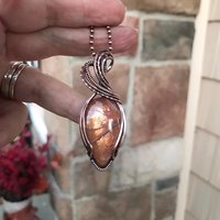 Golden Sunstone Copper Pendant
