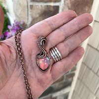 Aurora Opal Pastel Copper Necklace