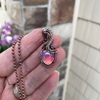 Aurora Opal Rainbow Copper Necklace