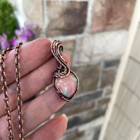 Aurora Opal Pastel Copper Necklace