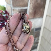 Golden Star Rutilated Quartz Copper Necklace