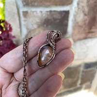 Citrine Small Copper Pendant