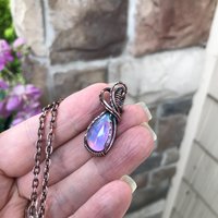 Aurora Opal Small Copper Pendant
