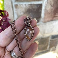 Citrine Small Copper Pendant