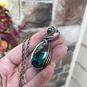 Shattuckite & Malachite Copper Necklace