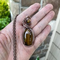Tiger's Eye Oval Copper Necklace