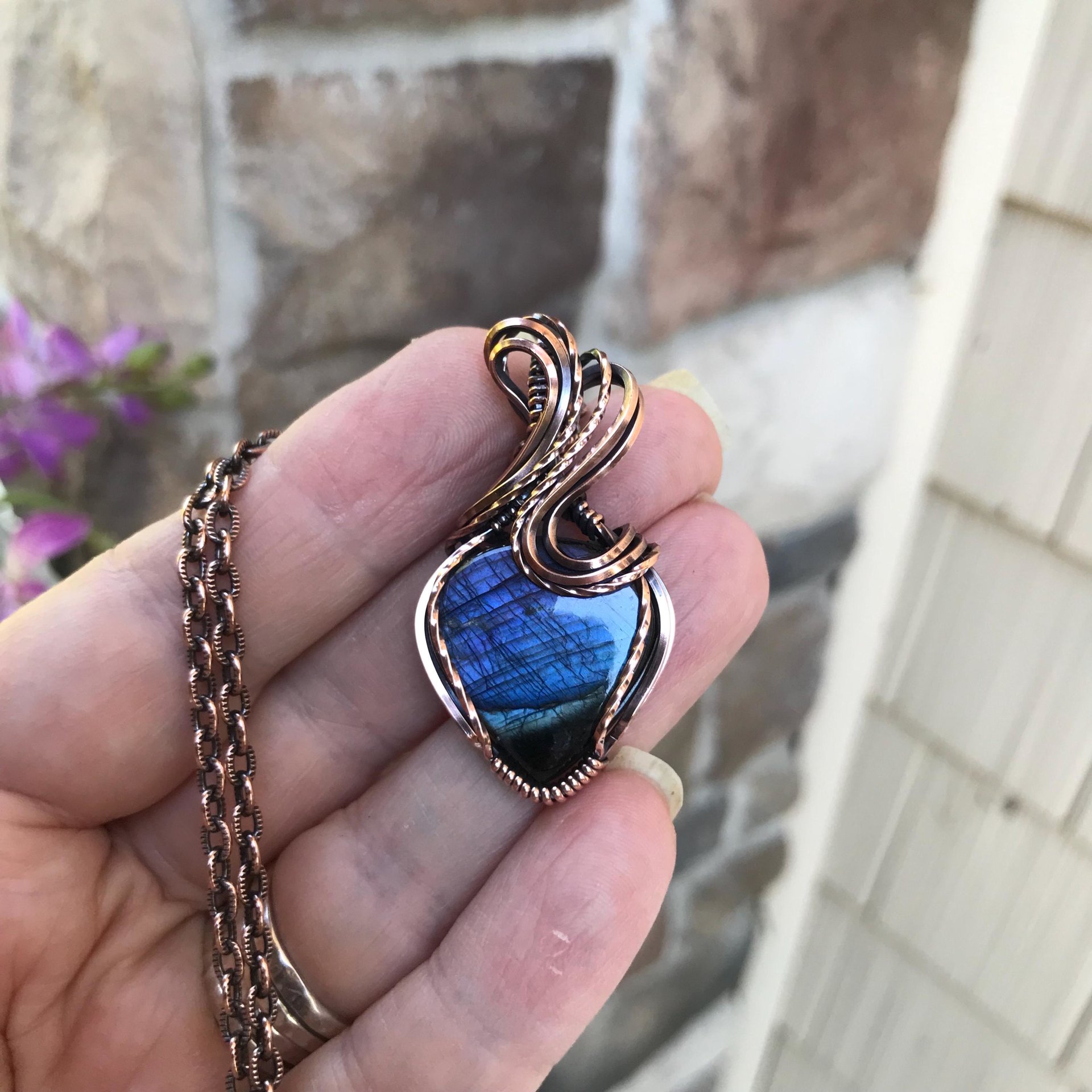 Indigo Labradorite Copper Necklace