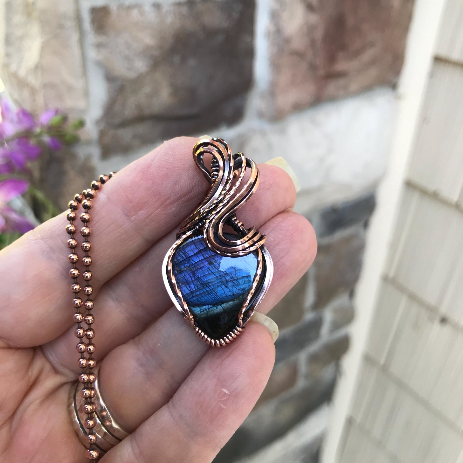 Indigo Labradorite Copper Necklace