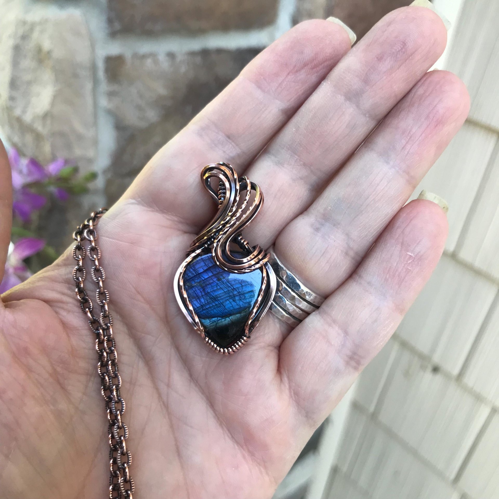 Indigo Labradorite Copper Necklace