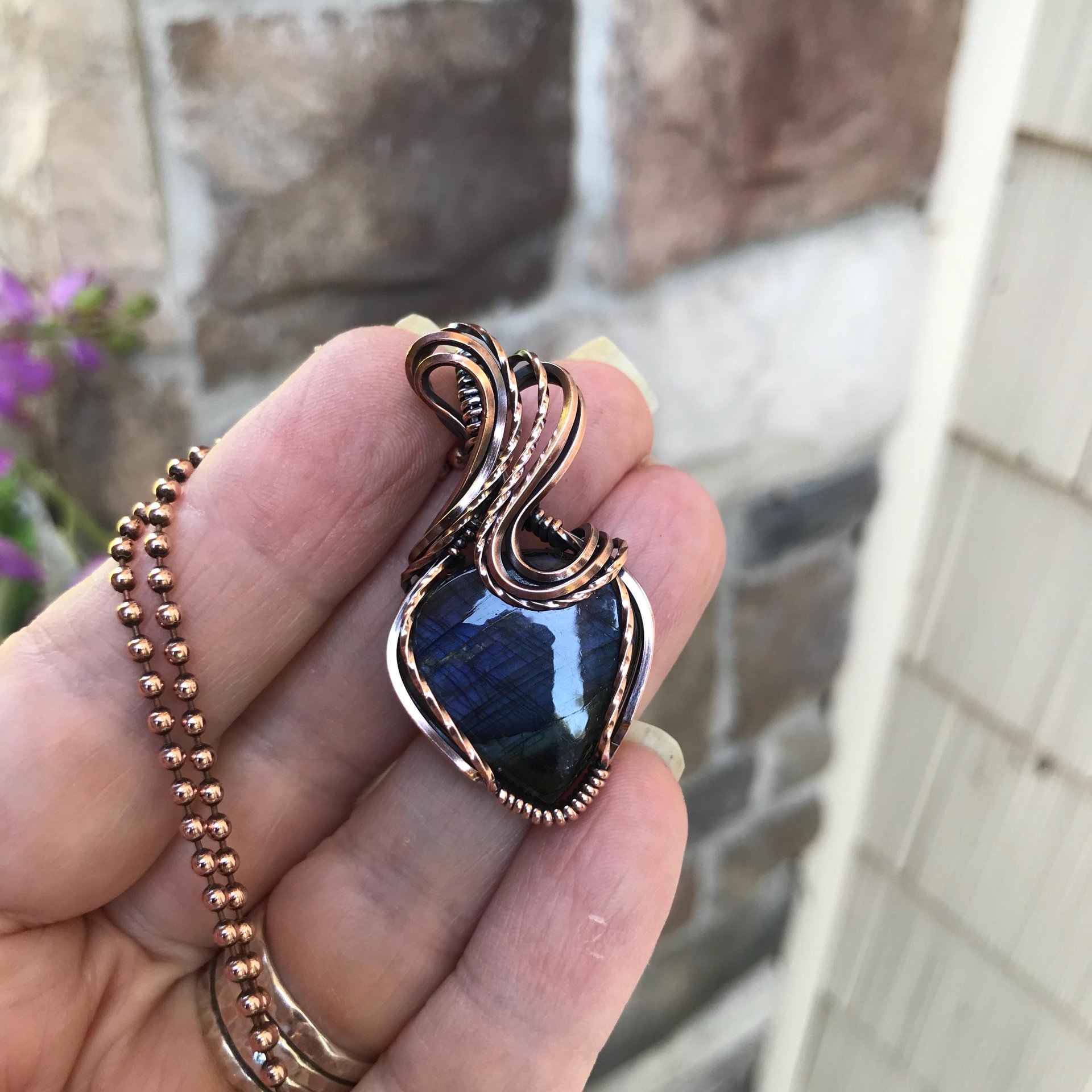 Indigo Labradorite Copper Necklace