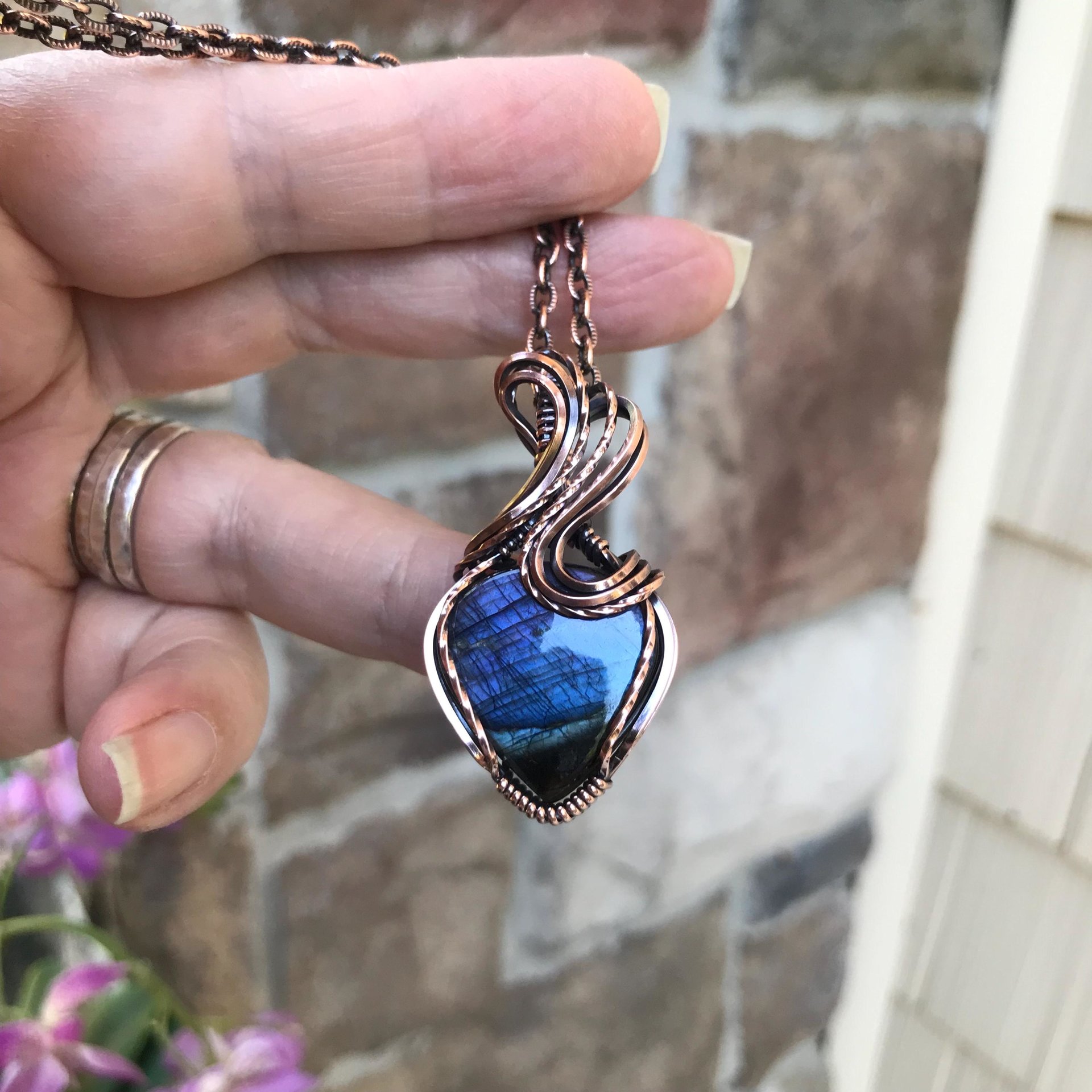 Indigo Labradorite Copper Necklace
