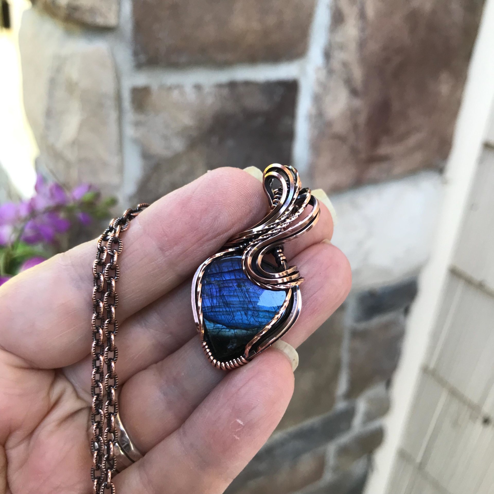 Indigo Labradorite Copper Necklace
