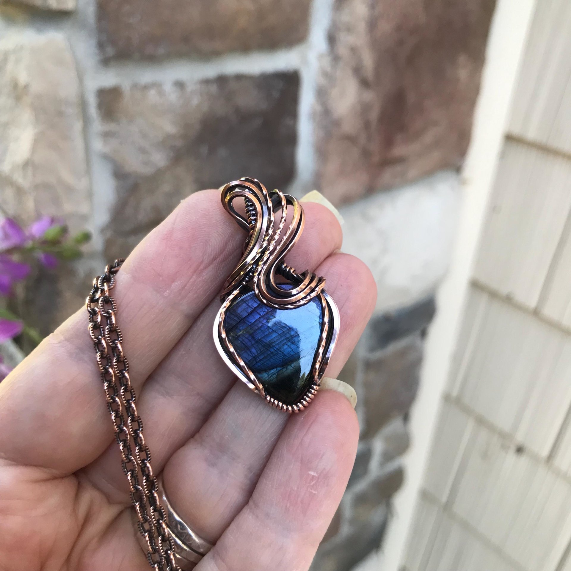 Indigo Labradorite Copper Necklace