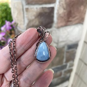 Blue Opal Copper Necklace