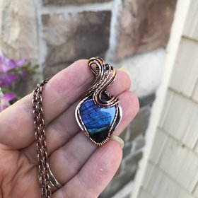 Indigo Labradorite Copper Necklace